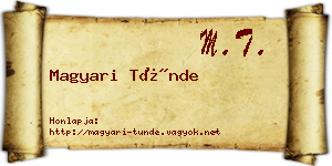 Magyari Tünde névjegykártya