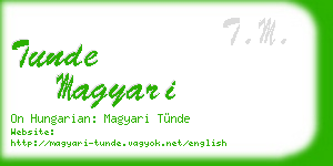 tunde magyari business card